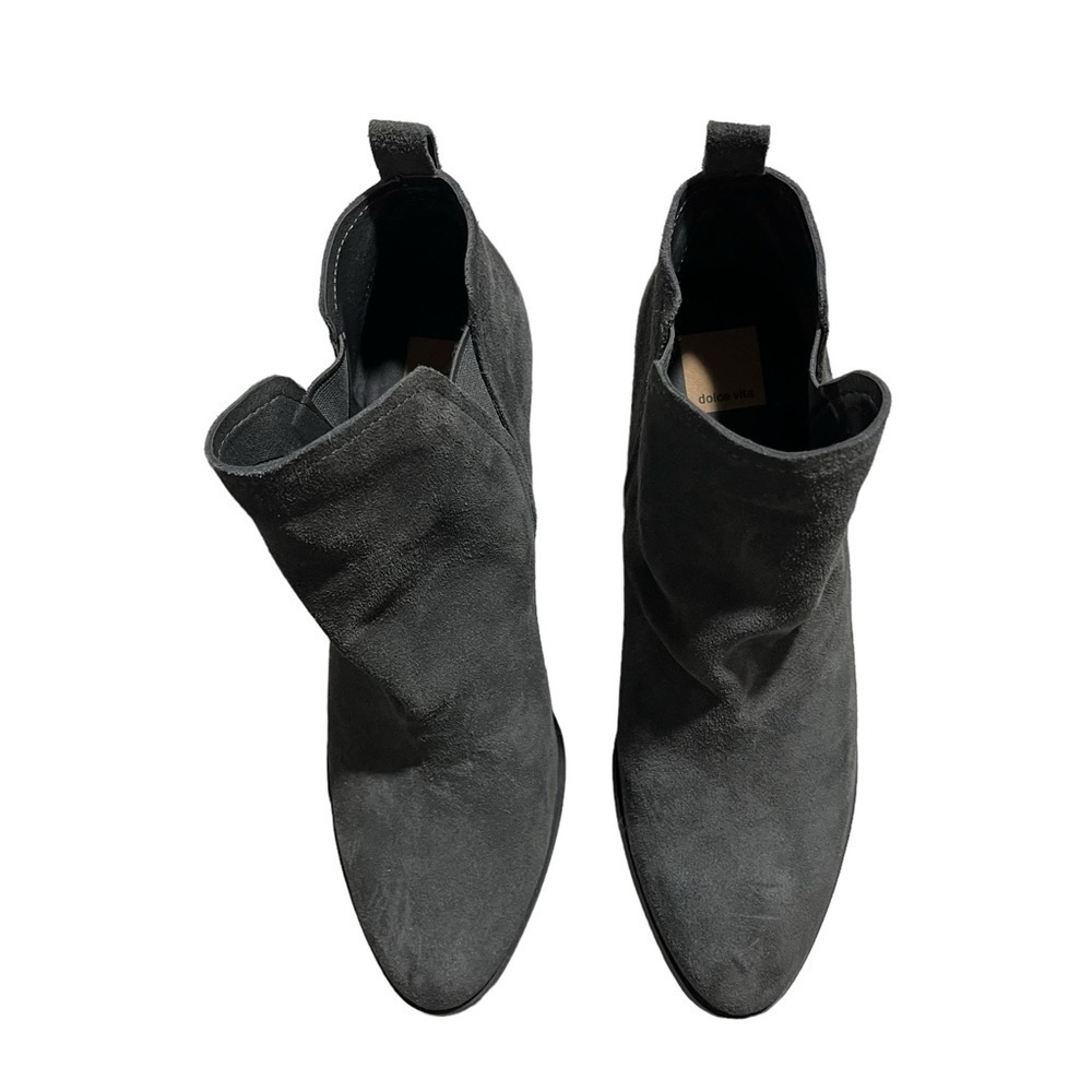 Dolce Vita Garry Suede Wedge Booties Gray Size 11 - Picture 4 of 11